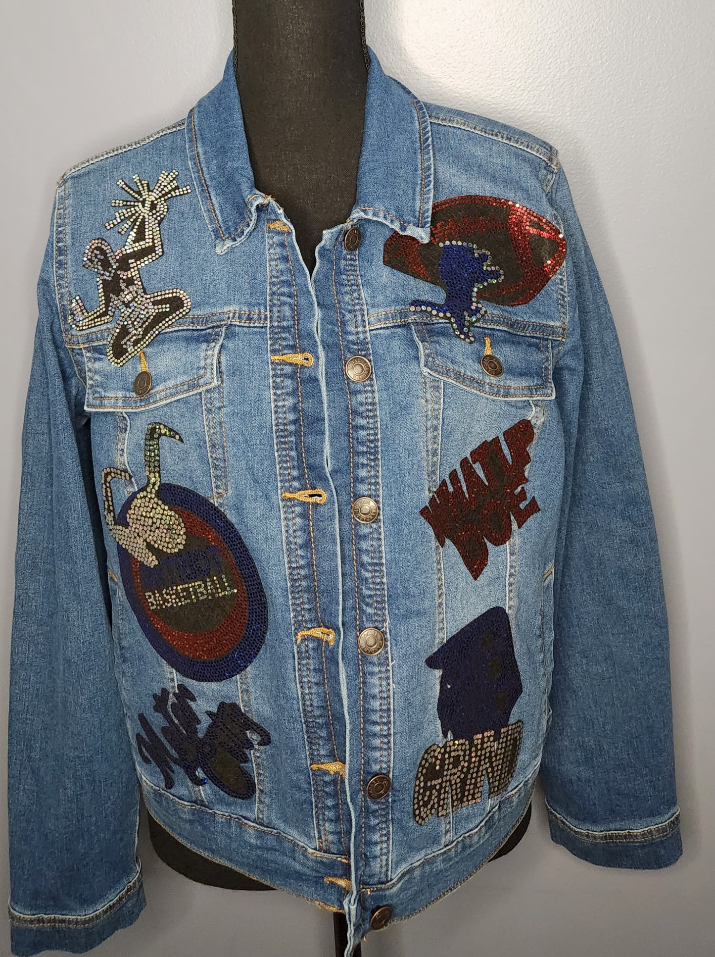 D-GIRL JEAN PATCH JACKET