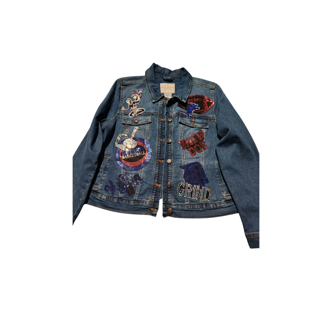 D-GIRL JEAN PATCH JACKET