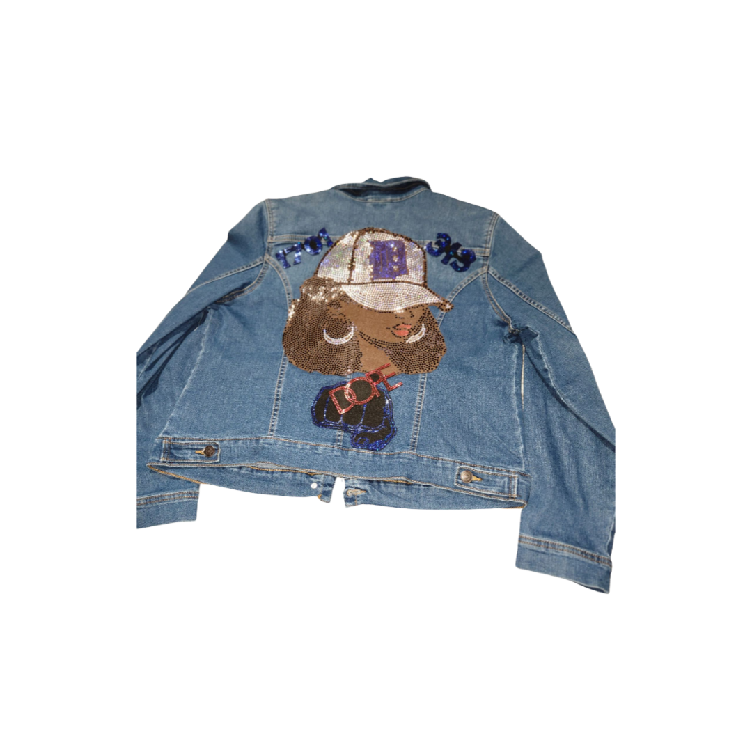 D-GIRL JEAN PATCH JACKET